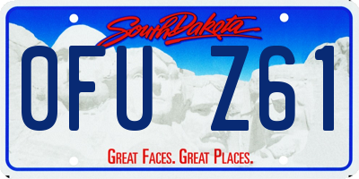 SD license plate 0FUZ61