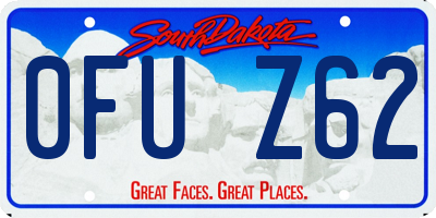 SD license plate 0FUZ62