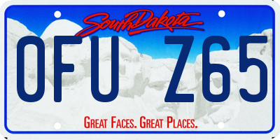 SD license plate 0FUZ65