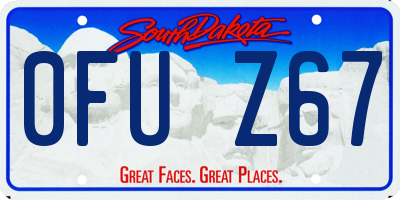 SD license plate 0FUZ67