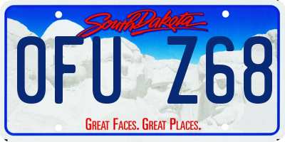 SD license plate 0FUZ68