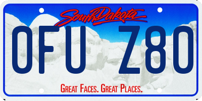 SD license plate 0FUZ80