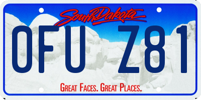 SD license plate 0FUZ81
