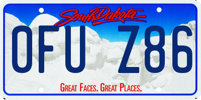 SD license plate 0FUZ86