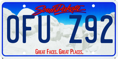 SD license plate 0FUZ92