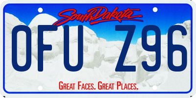 SD license plate 0FUZ96