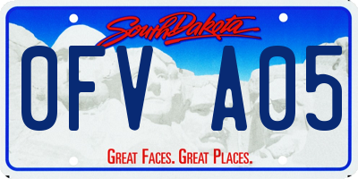 SD license plate 0FVA05