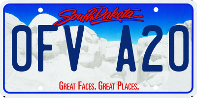 SD license plate 0FVA20