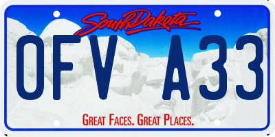 SD license plate 0FVA33