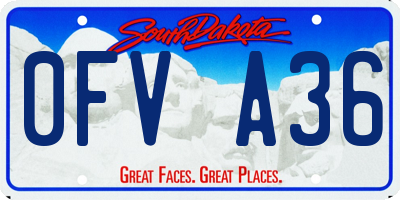 SD license plate 0FVA36