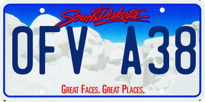 SD license plate 0FVA38