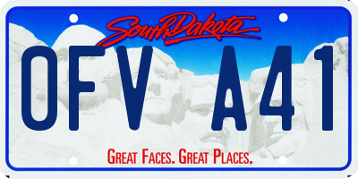 SD license plate 0FVA41