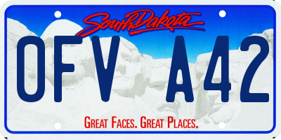 SD license plate 0FVA42