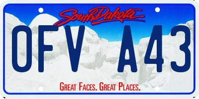 SD license plate 0FVA43