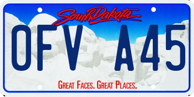 SD license plate 0FVA45