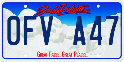 SD license plate 0FVA47