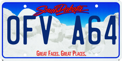 SD license plate 0FVA64