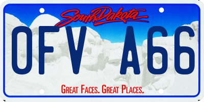 SD license plate 0FVA66
