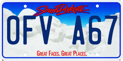 SD license plate 0FVA67