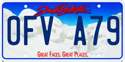 SD license plate 0FVA79