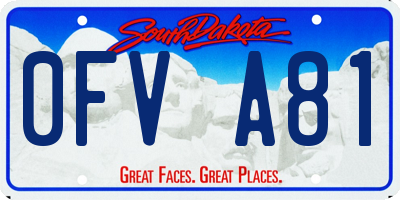 SD license plate 0FVA81