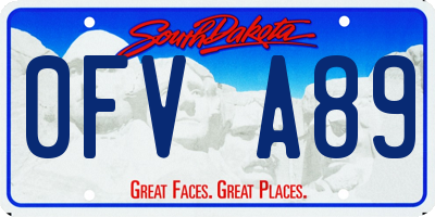 SD license plate 0FVA89