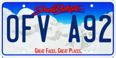 SD license plate 0FVA92
