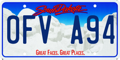 SD license plate 0FVA94