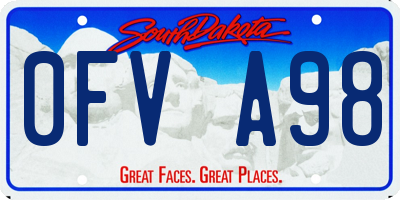 SD license plate 0FVA98