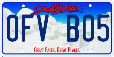 SD license plate 0FVB05
