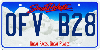 SD license plate 0FVB28