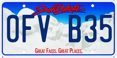 SD license plate 0FVB35