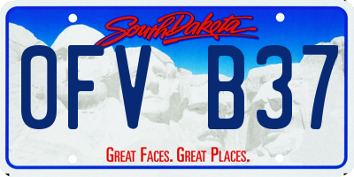 SD license plate 0FVB37
