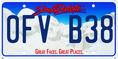 SD license plate 0FVB38