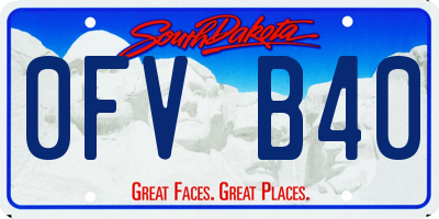 SD license plate 0FVB40