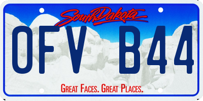 SD license plate 0FVB44