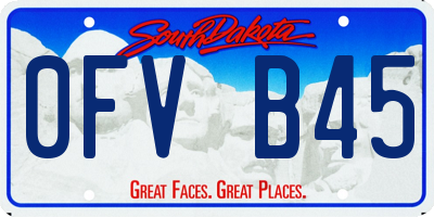 SD license plate 0FVB45
