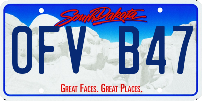 SD license plate 0FVB47