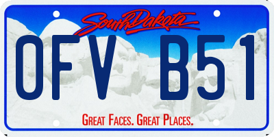 SD license plate 0FVB51