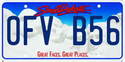 SD license plate 0FVB56