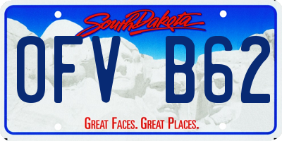SD license plate 0FVB62
