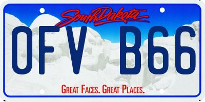 SD license plate 0FVB66