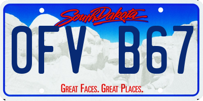 SD license plate 0FVB67