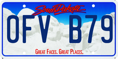 SD license plate 0FVB79