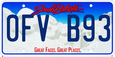 SD license plate 0FVB93