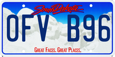 SD license plate 0FVB96