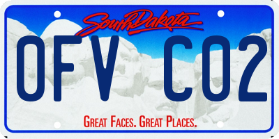 SD license plate 0FVC02