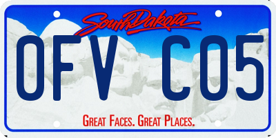 SD license plate 0FVC05