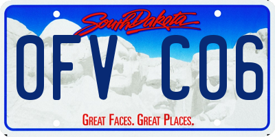 SD license plate 0FVC06