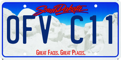 SD license plate 0FVC11